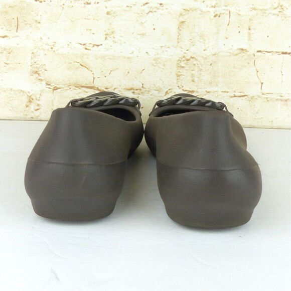 Crocs Gianna Chain Link Ballet Flats Womens 7 Brown Slip On Lightweight Comfort - Picture 6 of 12